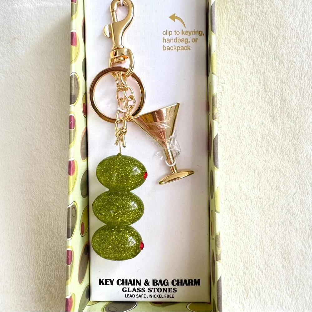 Viral Piper K Martini Olives Key Chain / Bag Charm
